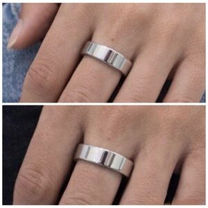 Brand New!! Stainless steel plated beveled edge band/ring